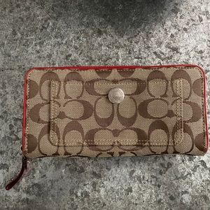 Coach zip around wallet